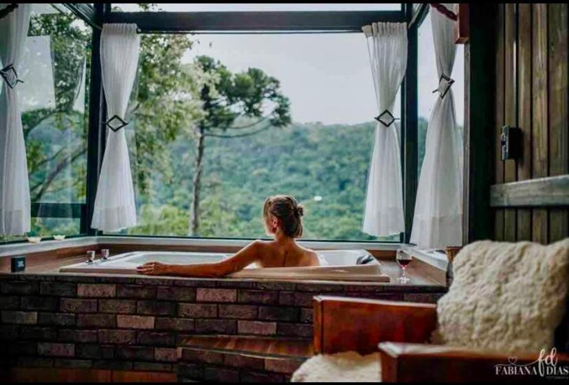 Cabana Sassafras Com Hidromassagem Alfredo Wagner Exterior photo